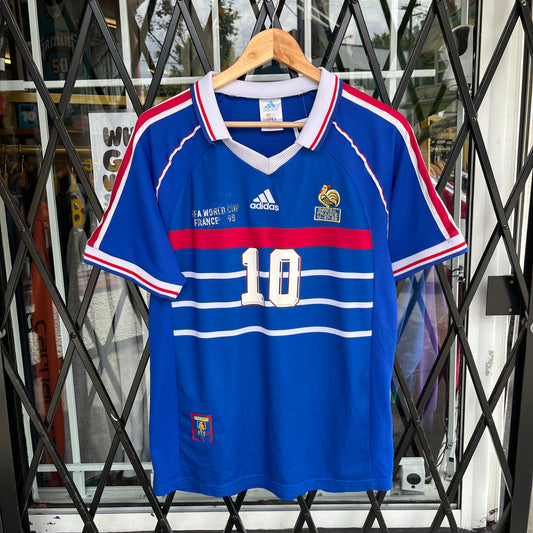 Replica Adidas France 98 Zidane Jersey - Size M