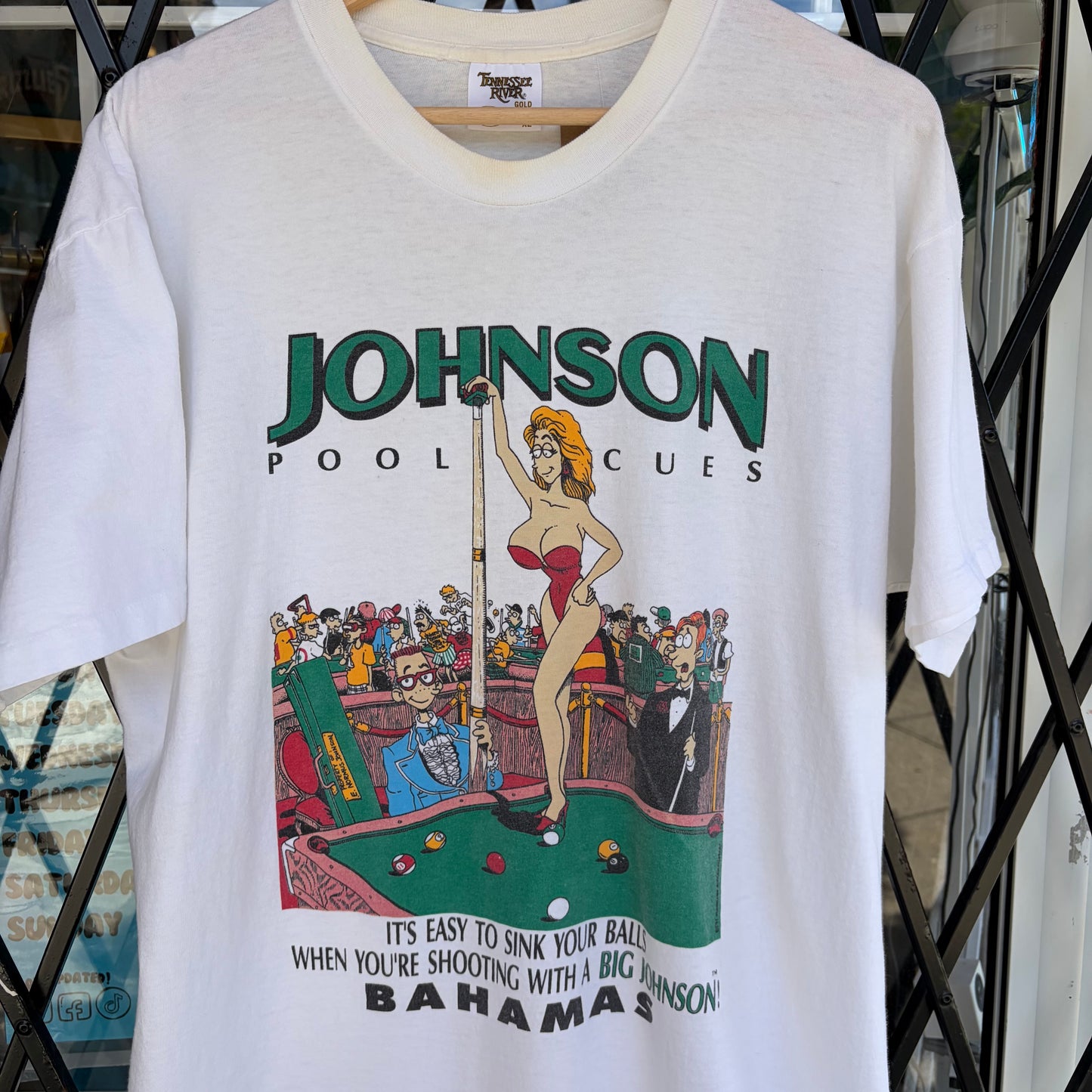 1991 Big Johnson Pool Cues Tee - Size XL
