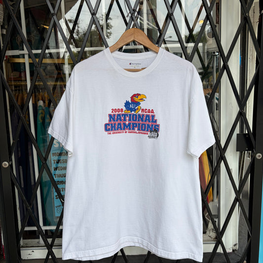 2008 Kansas Jayhawks NCAA Bracket Tee - Size XL