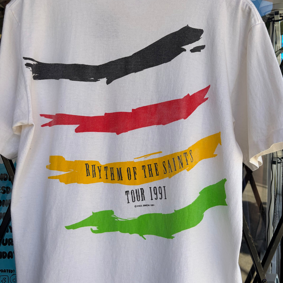 1991 Paul Simon Rhythm of the Saints Tour Tee - Size L
