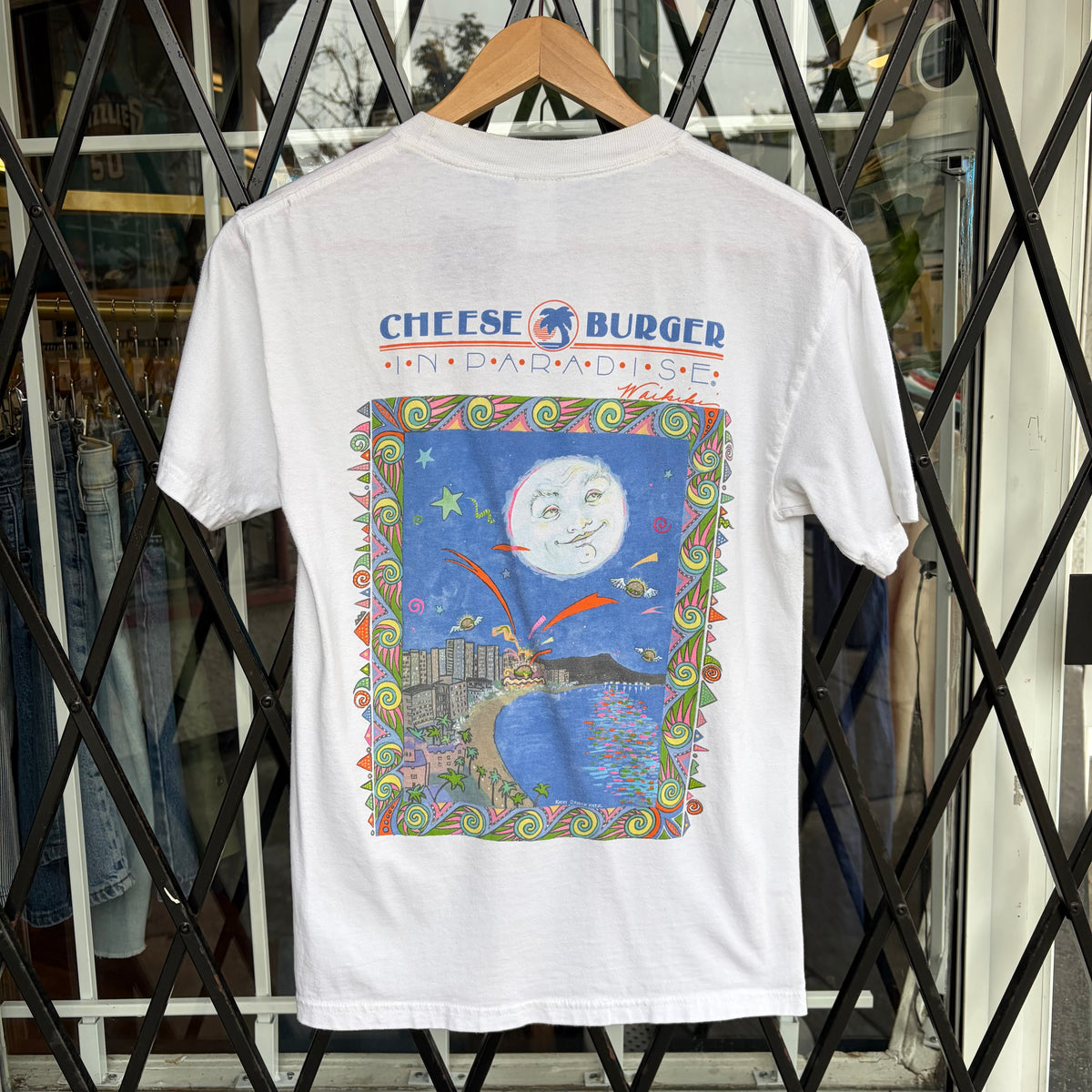Vintage Cheese Burger Paradise Tee - Size S