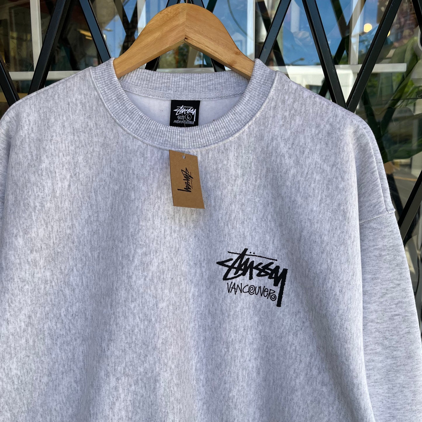 Stussy Vancouver Stock Crewneck Ash Heather - Size L