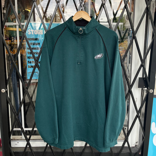 Vintage Philadelphia Eagles Quarter Zip Sweater - Size XXL