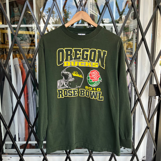 2010 Oregon Ducks Rose Bowl Long Sleeve - Size M