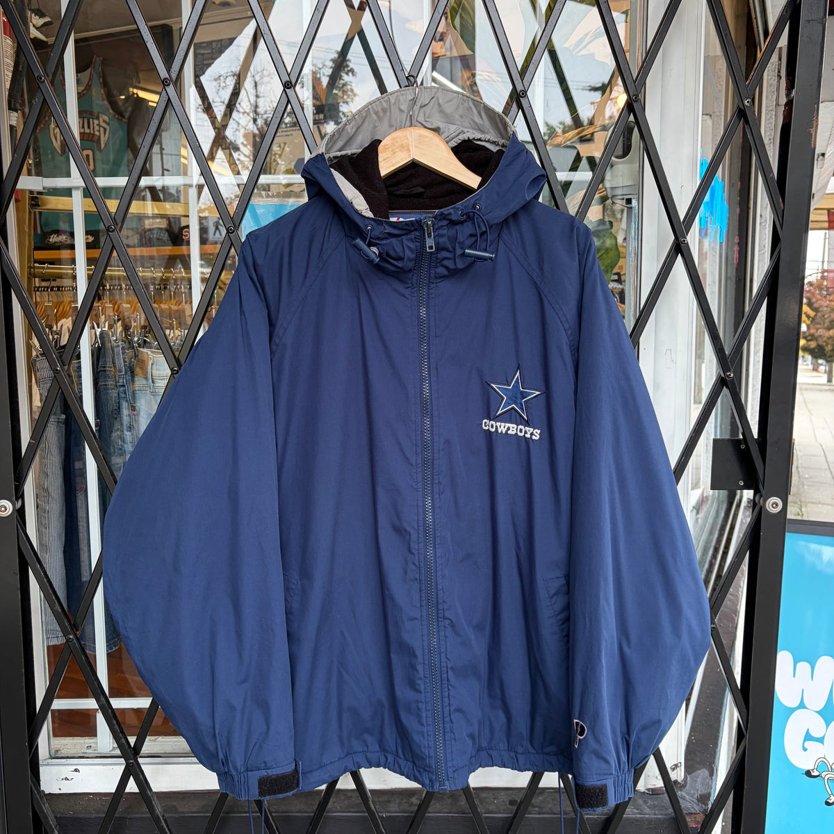 Vintage Pro Player Dallas Cowboys Fleece Lined Jacket - Size L