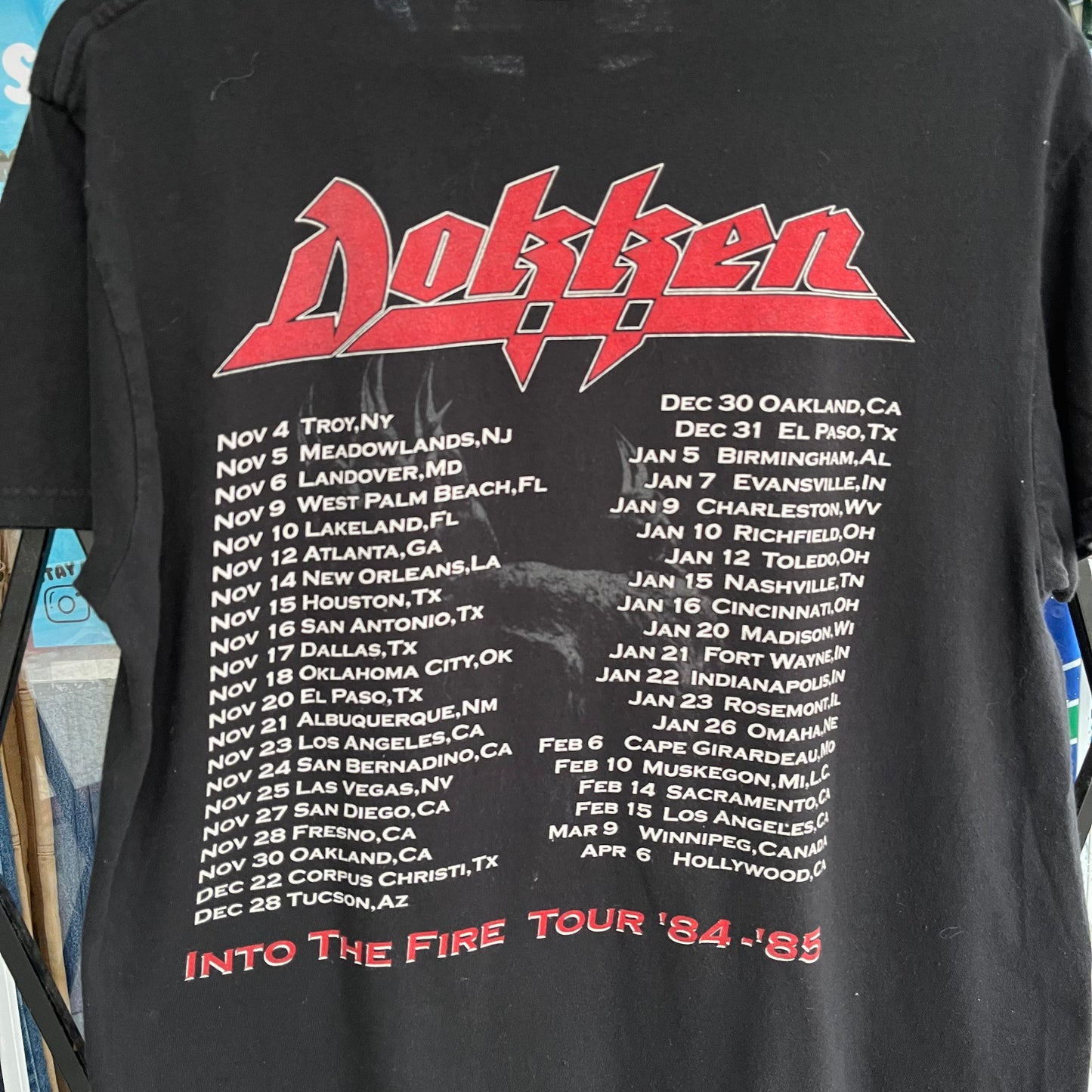 2000’s Reprint Dokken 1985 Tour Tee - Size L