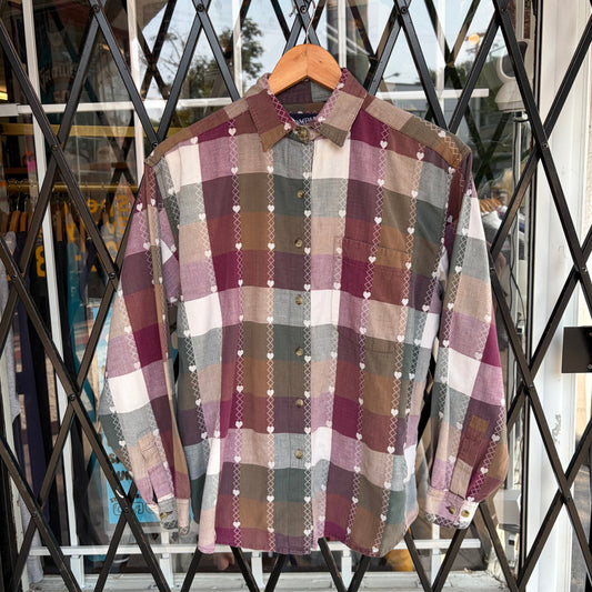 Vintage Plaid Button Up Shirt - Size Women’s M