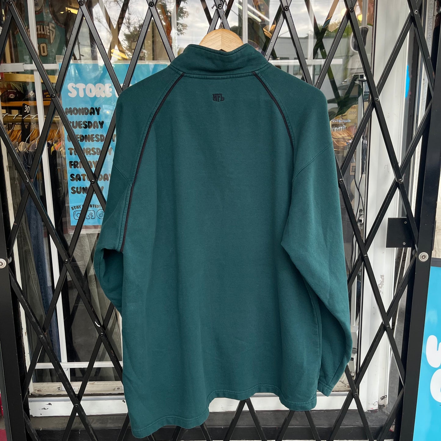 Vintage Philadelphia Eagles Quarter Zip Sweater - Size XXL