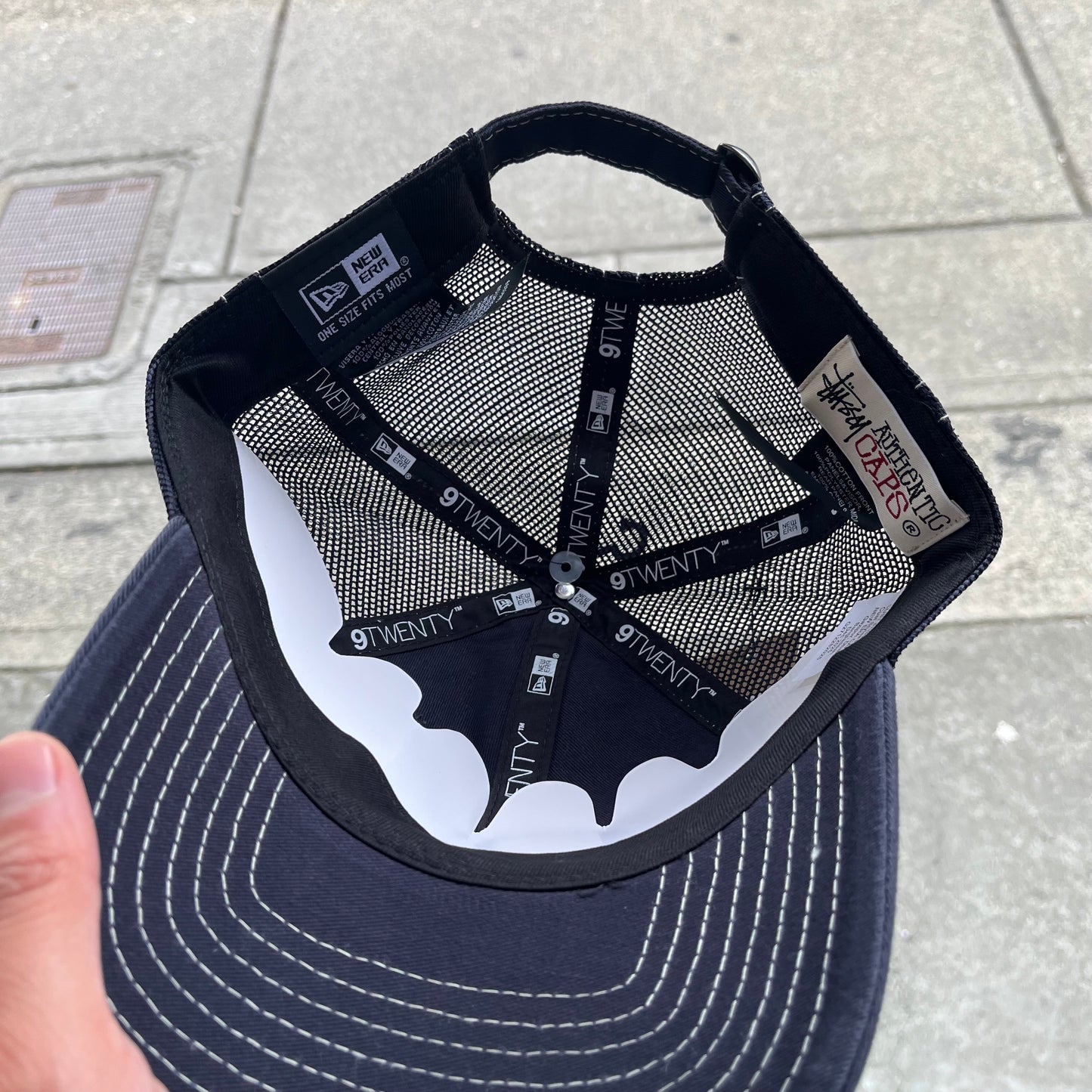 Stussy Washed Basic Trucker Hat Navy