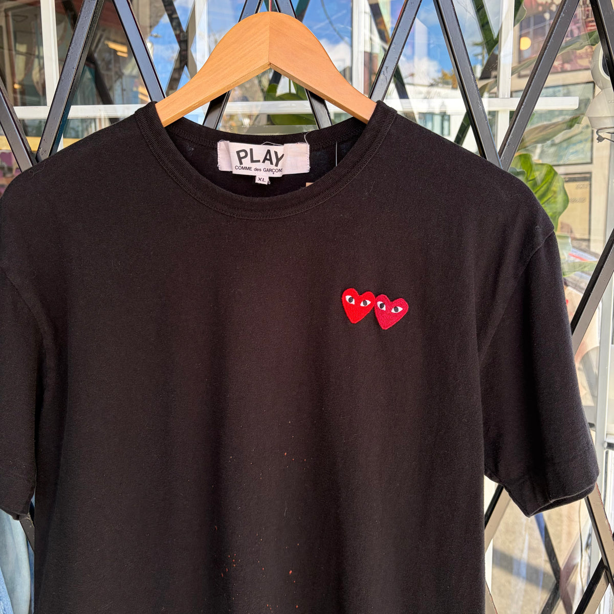 CDG Play Hearts Tee - Size XL