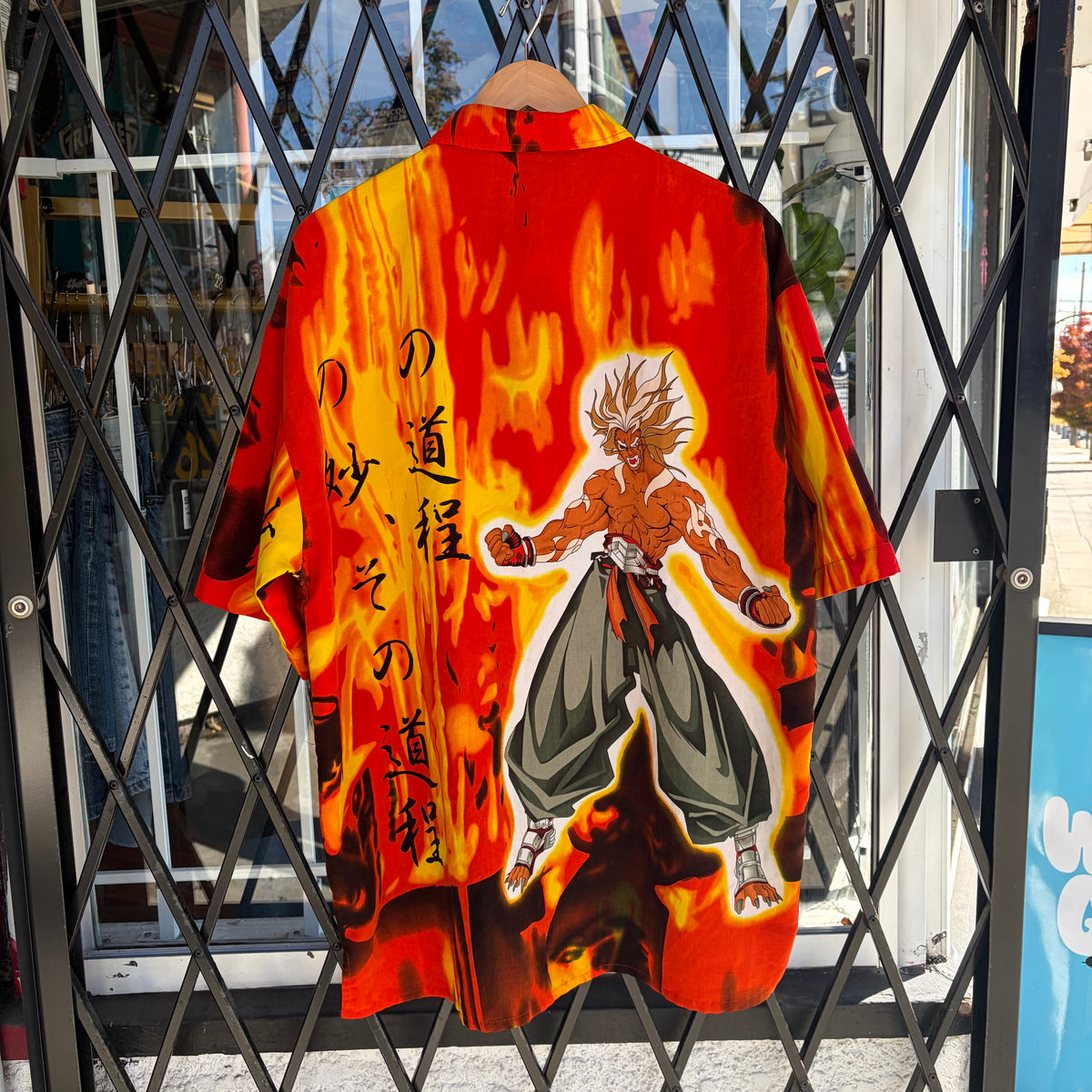 Y2K Anime Manga Button Up Shirt - Size XL