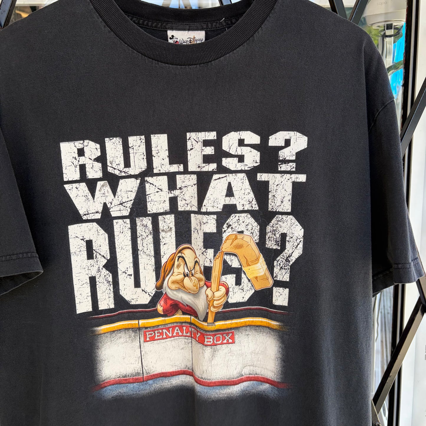 Vintage Disney Grumpy Hockey Tee - Size XL