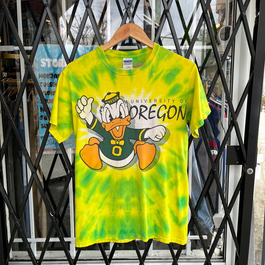 Vintage Oregon Ducks Tie Dye Tee - Size S