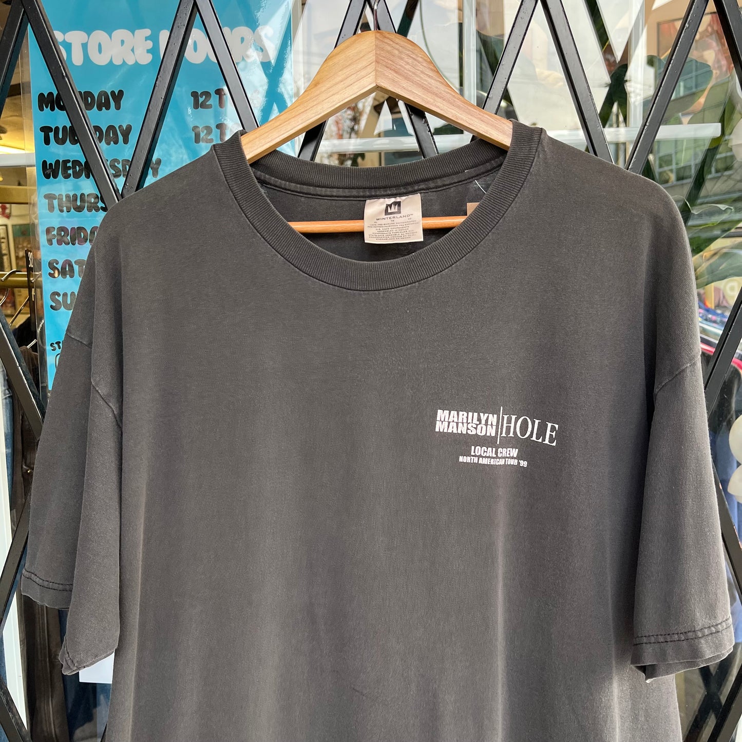 1999 Marilyn Manson Hole North American Tour Local Crew Tee - Size XL