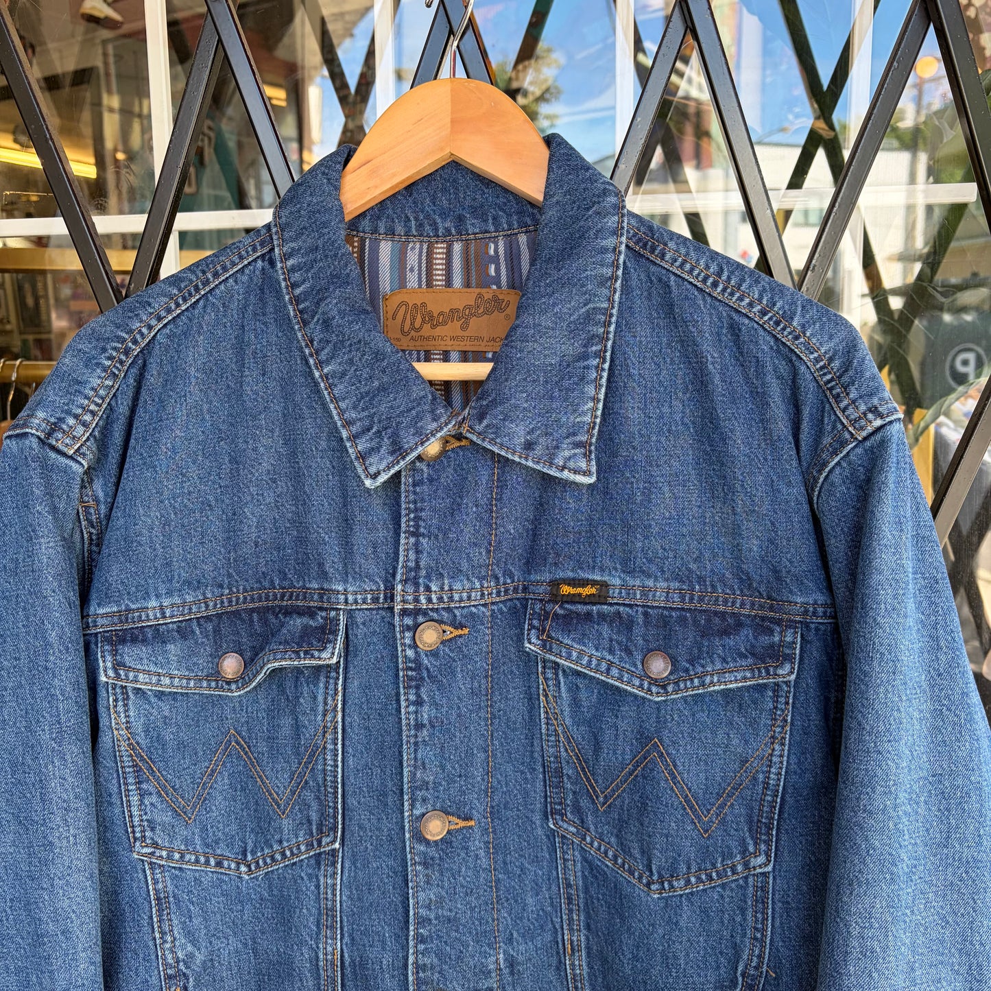 Vintage Wrangler Western Blanket Lined Denim Jacket - Size XL