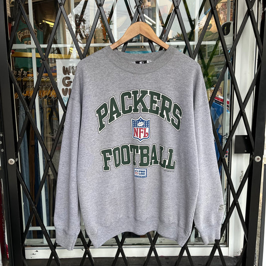 1998 Starter Green Bay Packers One Pound Fleece Crewneck - Size L