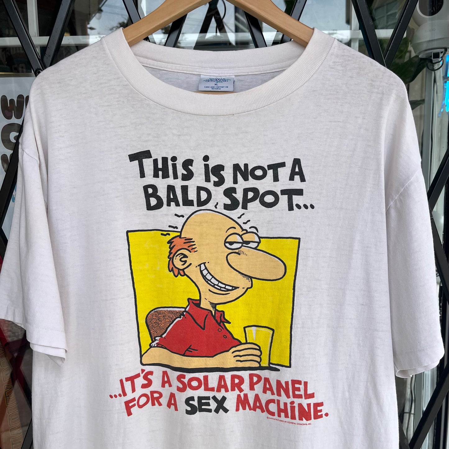 Vintage Bald Guy Parody Tee - Size XL
