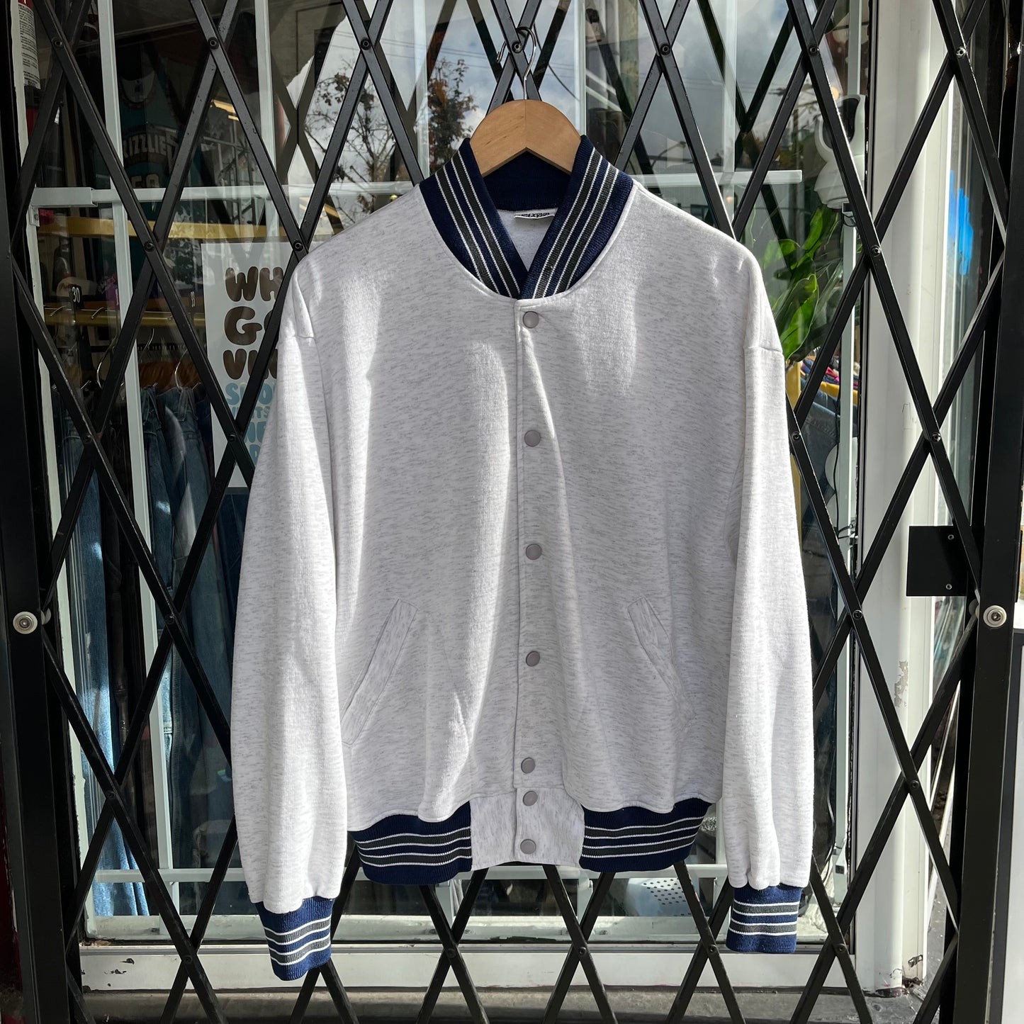 Vintage Cotton Button Up Jacket - Size L