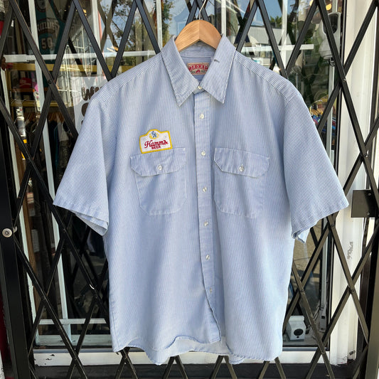 Vintage Hamm’s Beer Button Up Shirt - Size XL
