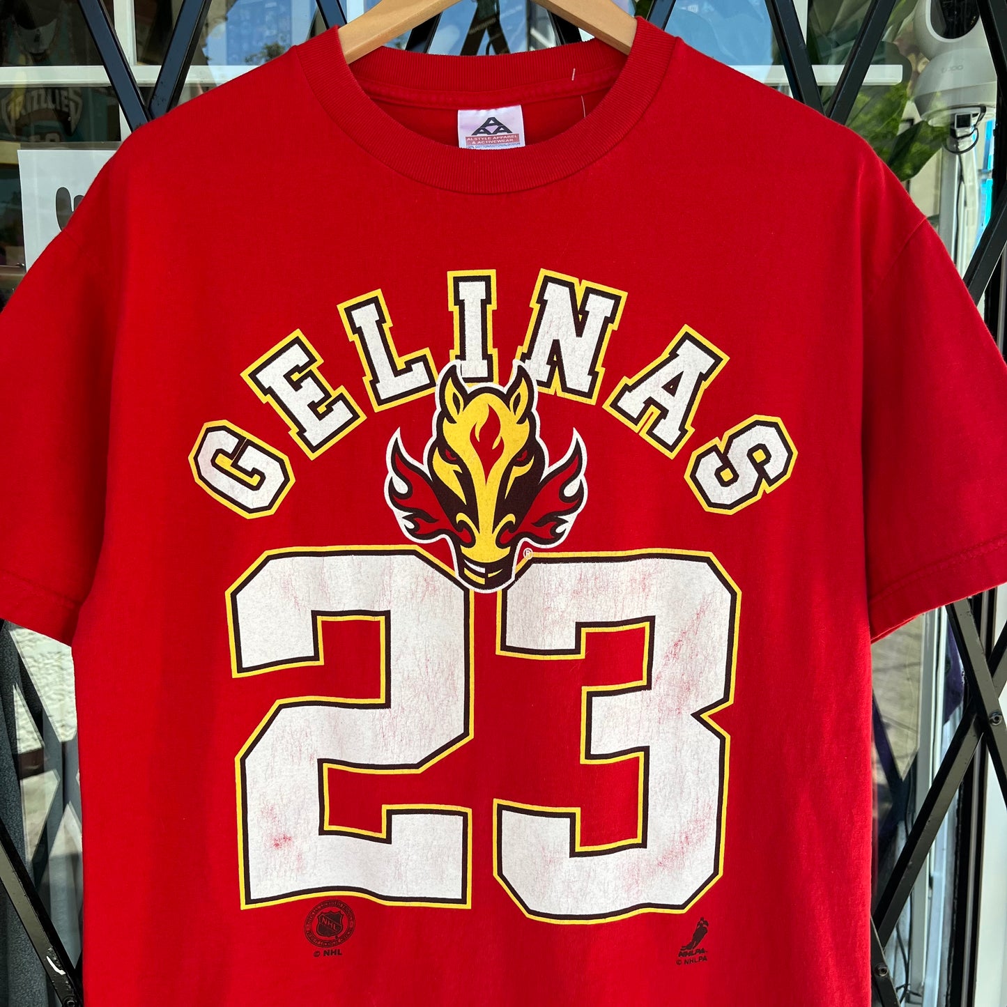 Vintage Calgary Flames Martin Gélinas Tee - Size L