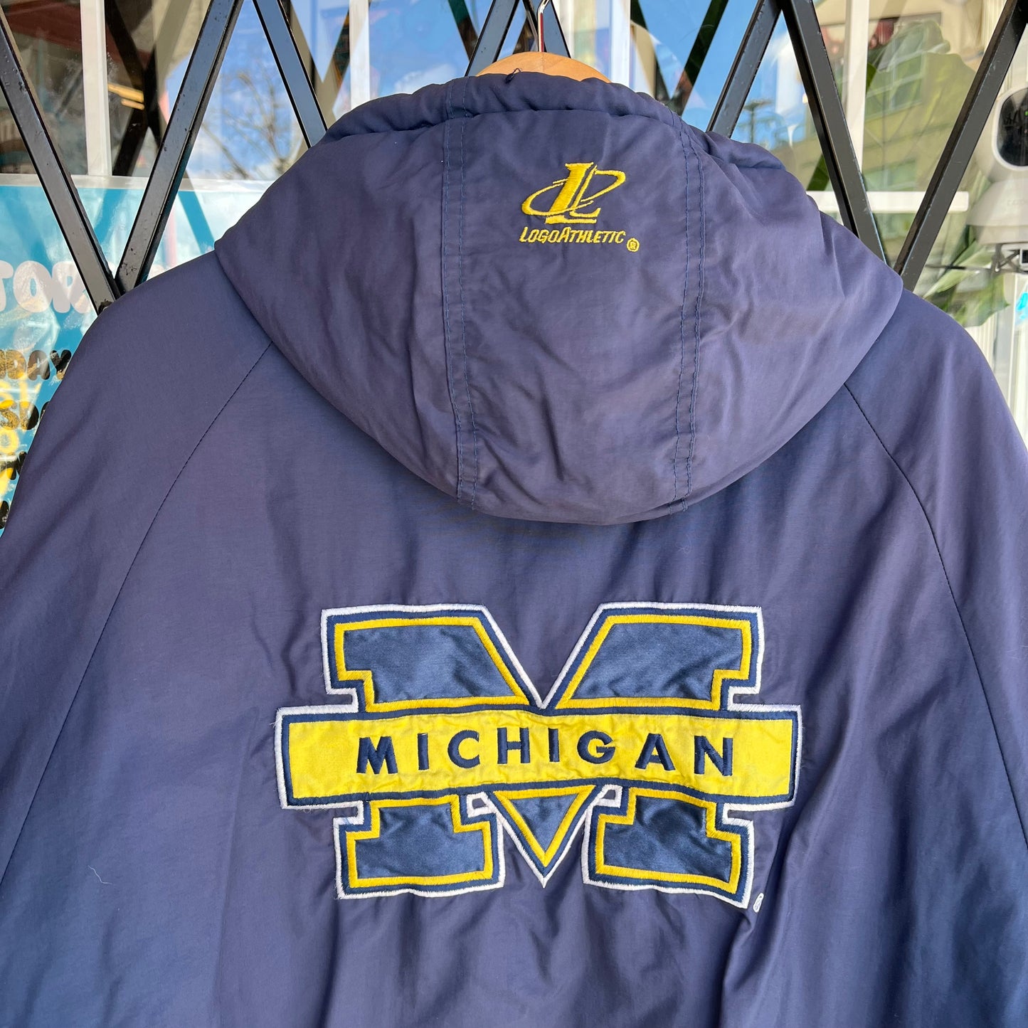 Vintage Logo Athletic Michigan Wolverines Sharktooth Jacket - Size S