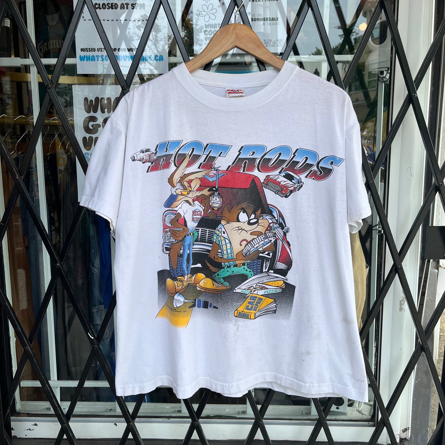 1995 Looney Tunes Hot Rods Mechanics Tee - Size L