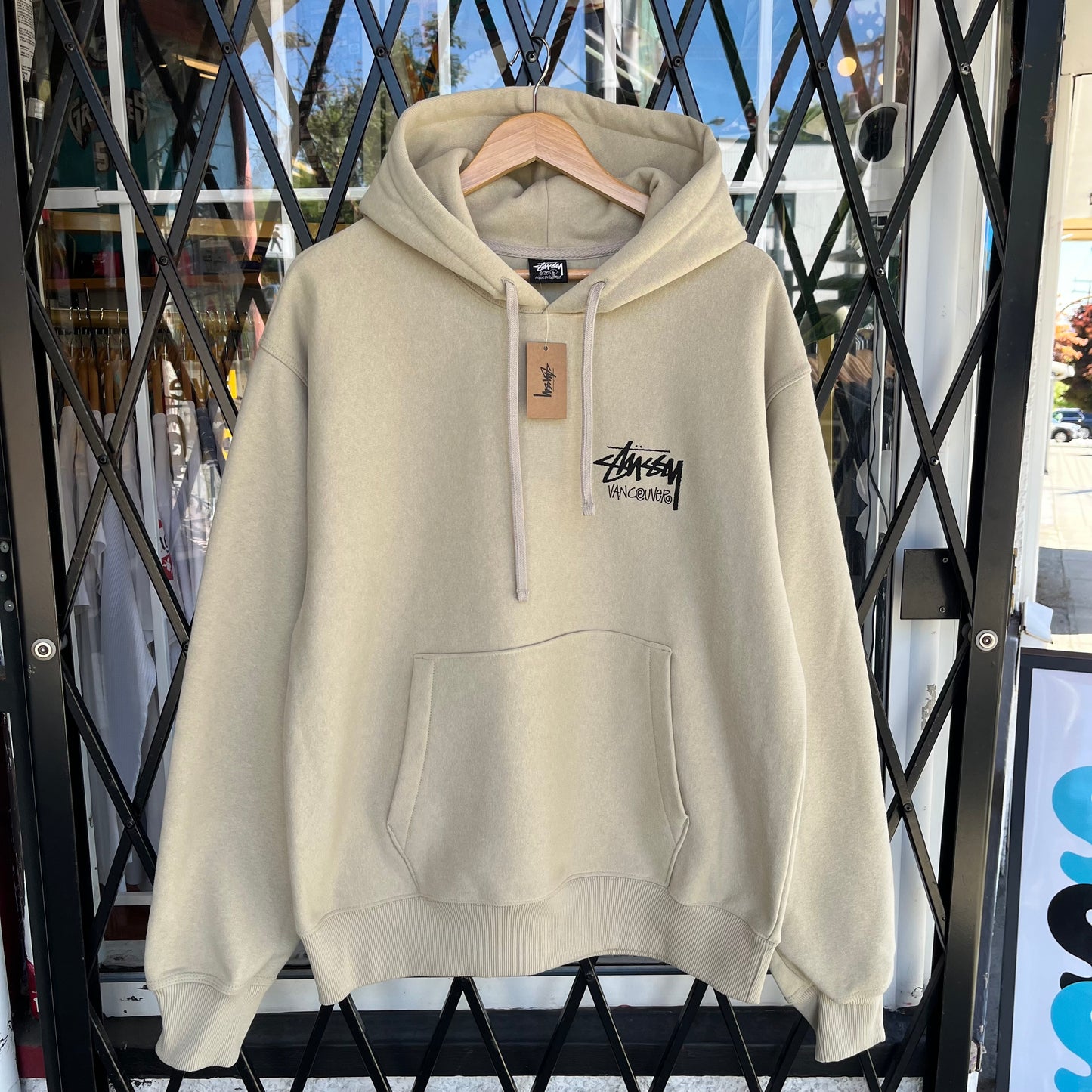 Stussy Vancouver Stock Hoodie Khaki - Size L
