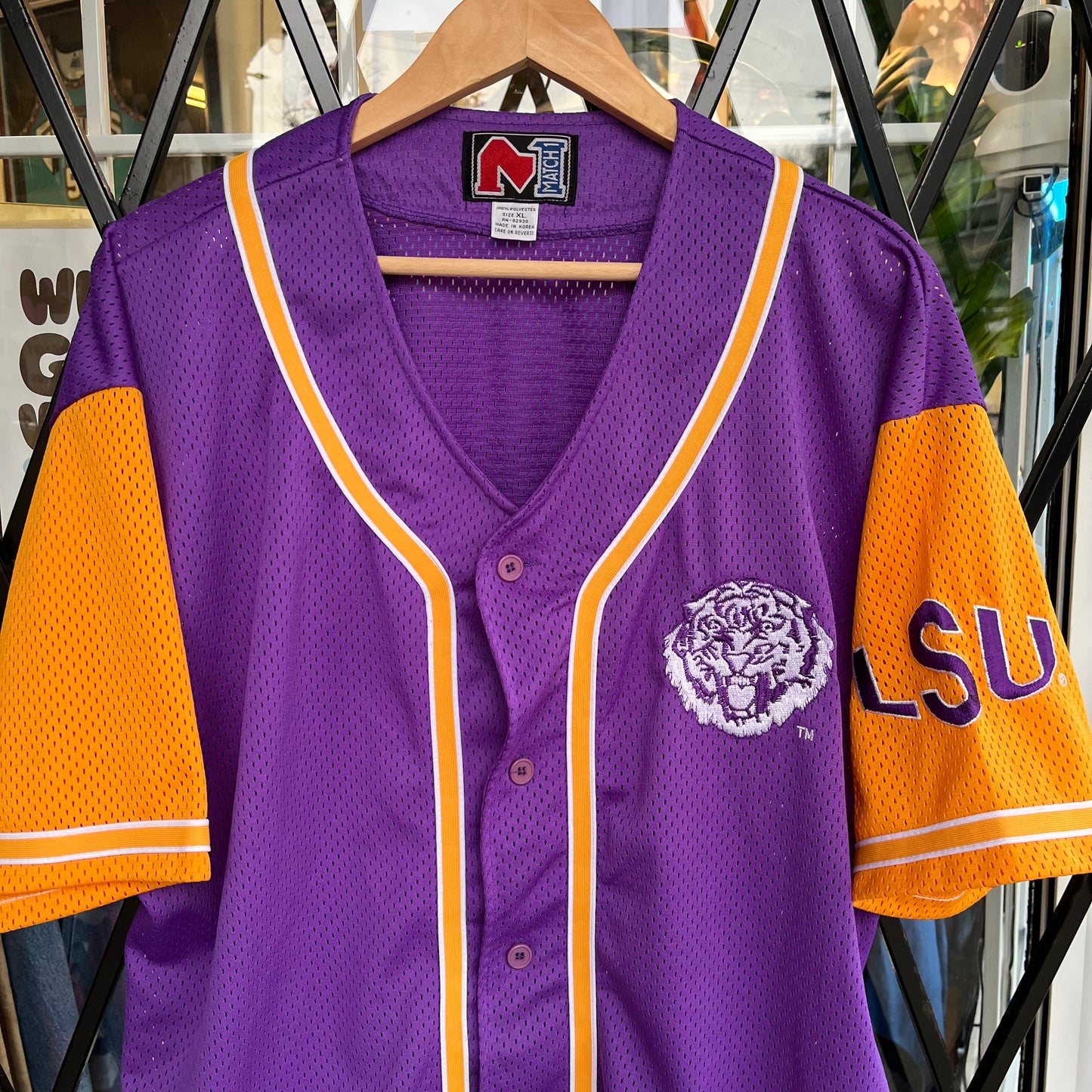 Vintage Louisiana State University Mesh Baseball Jersey - Size XL