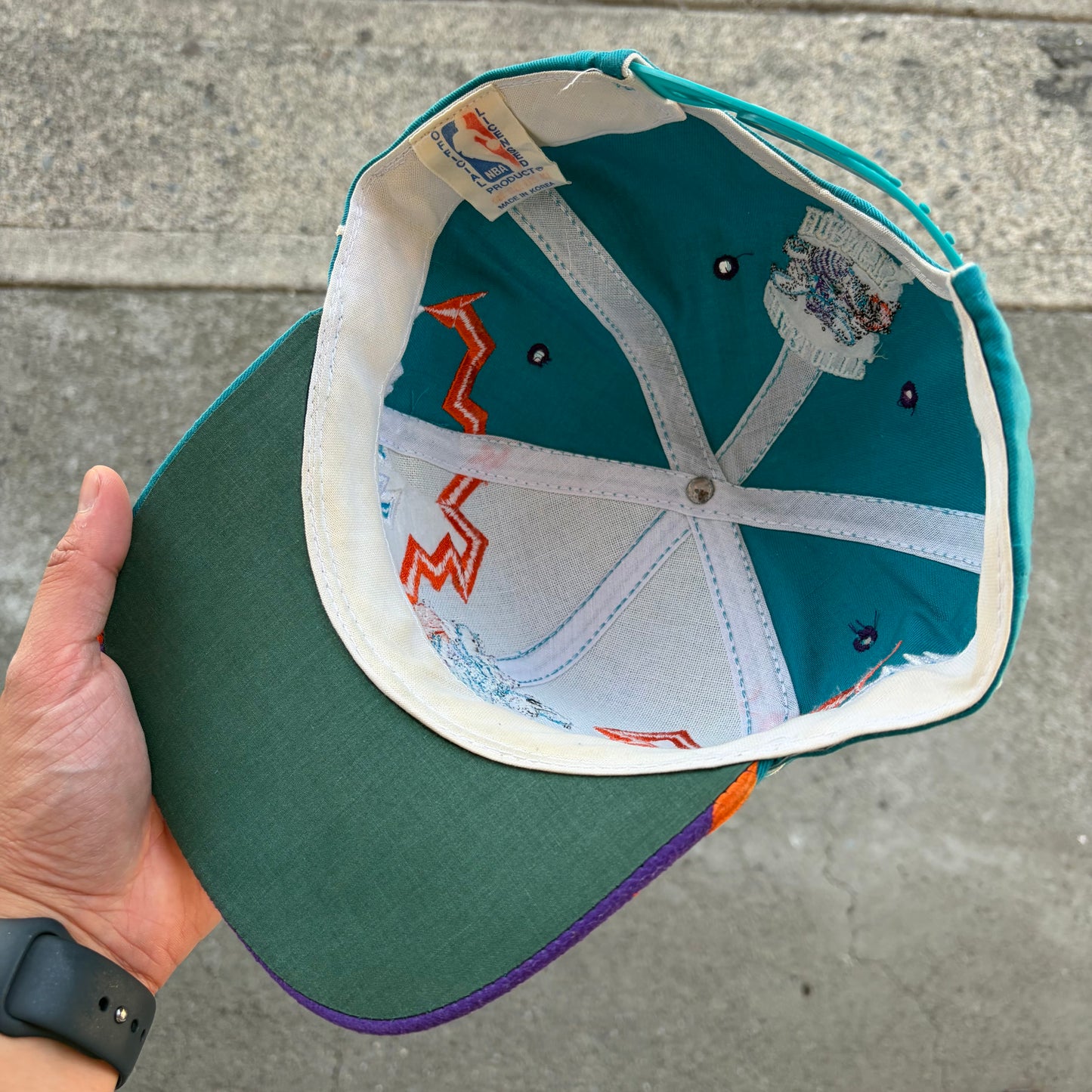 Vintage Charlotte Hornets Jagged Edge SnapBack
