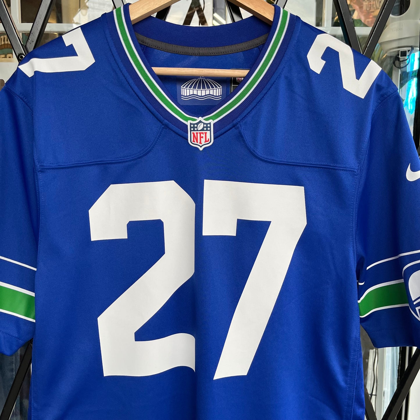 Nike Seattle Seahawks Throwback Riq Woolen Jersey - Size M