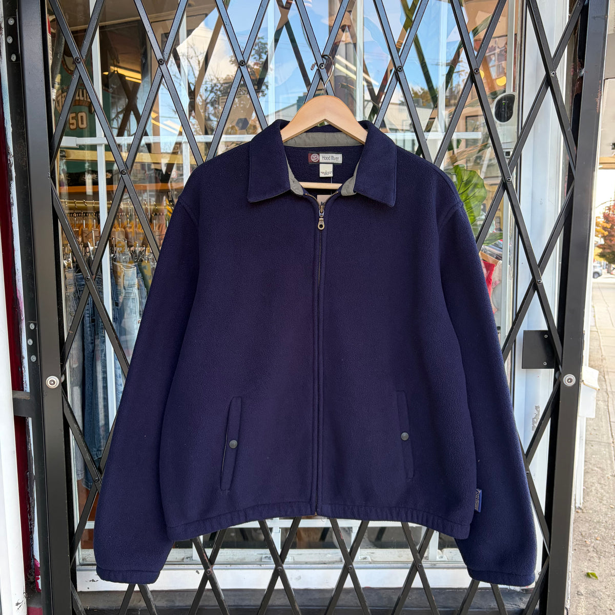 Vintage Fleece Harrington Jacket - Size L
