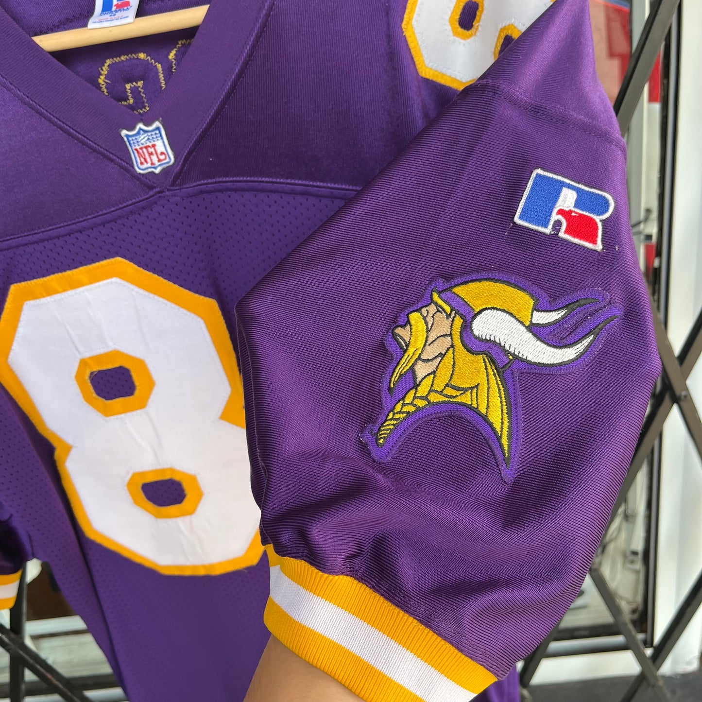 Vintage Russell Minnesota Vikings Randy Moss Authentic Stitched Jersey - Size 48 (XL)