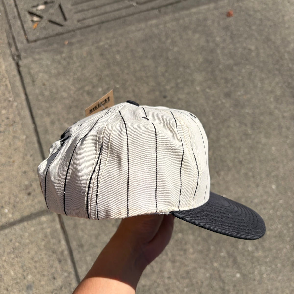 Vintage Disney Mickey Mouse Pinstripe SnapBack