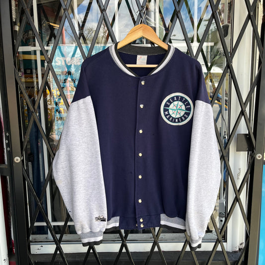 Vintage Seattle Mariners Snap Button Up Jacket - Size XL