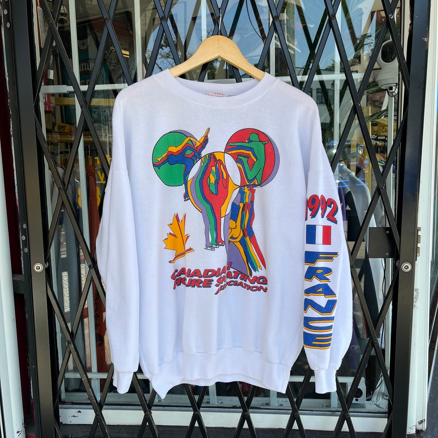 Vintage 1992 France National Skating Crewneck - Size L