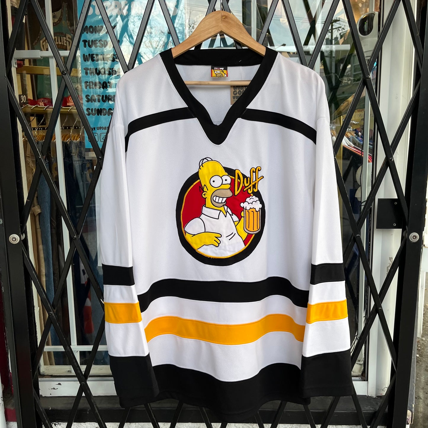 2005 The Simpsons Homer Hockey Jersey - Size L/XL