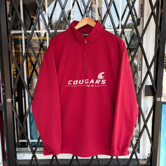 Washington State Cougars Quarter Zip Sweater - Size L