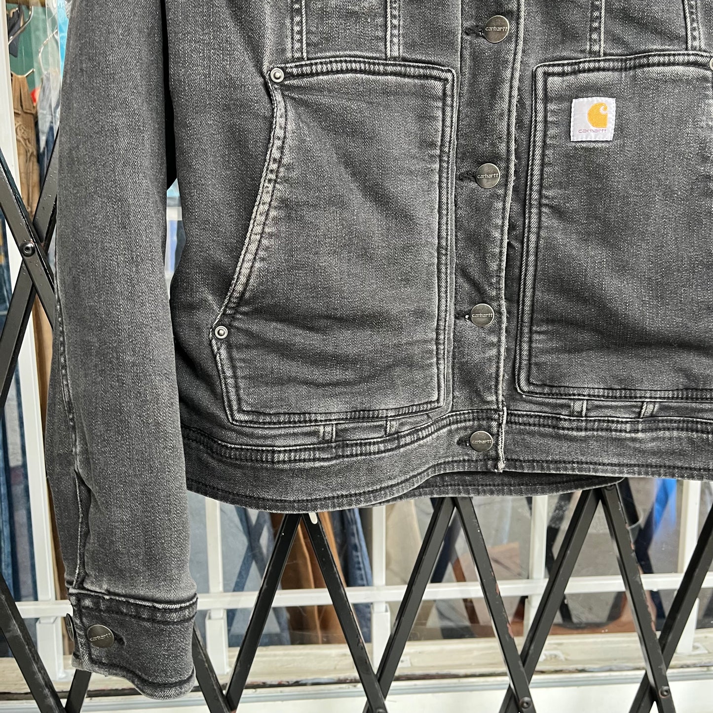 Carhartt Sherpa Lined Denim Jacket - Size Womens M