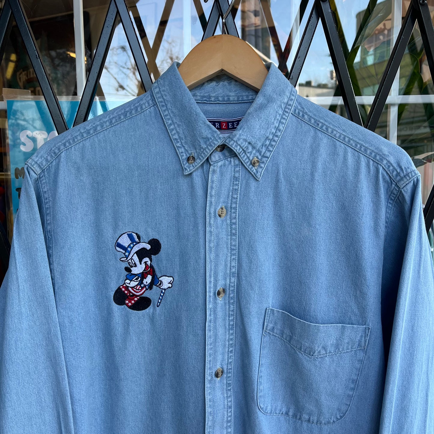 Vintage Disney Mickey Button Up Shirt - Size L