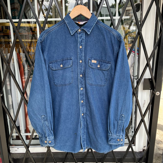 Vintage Carhartt Plaid Lined Button Up Shirt - Size XL