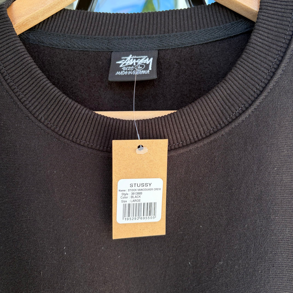 Stussy Vancouver Stock Crewneck Black - Size L