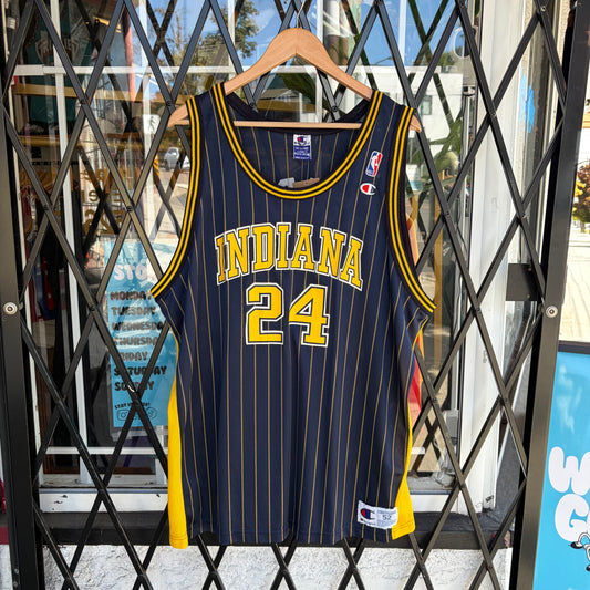 Vintage Champion Indiana Pacers Bender Pinstripe Jersey - Size 52 (XXL)