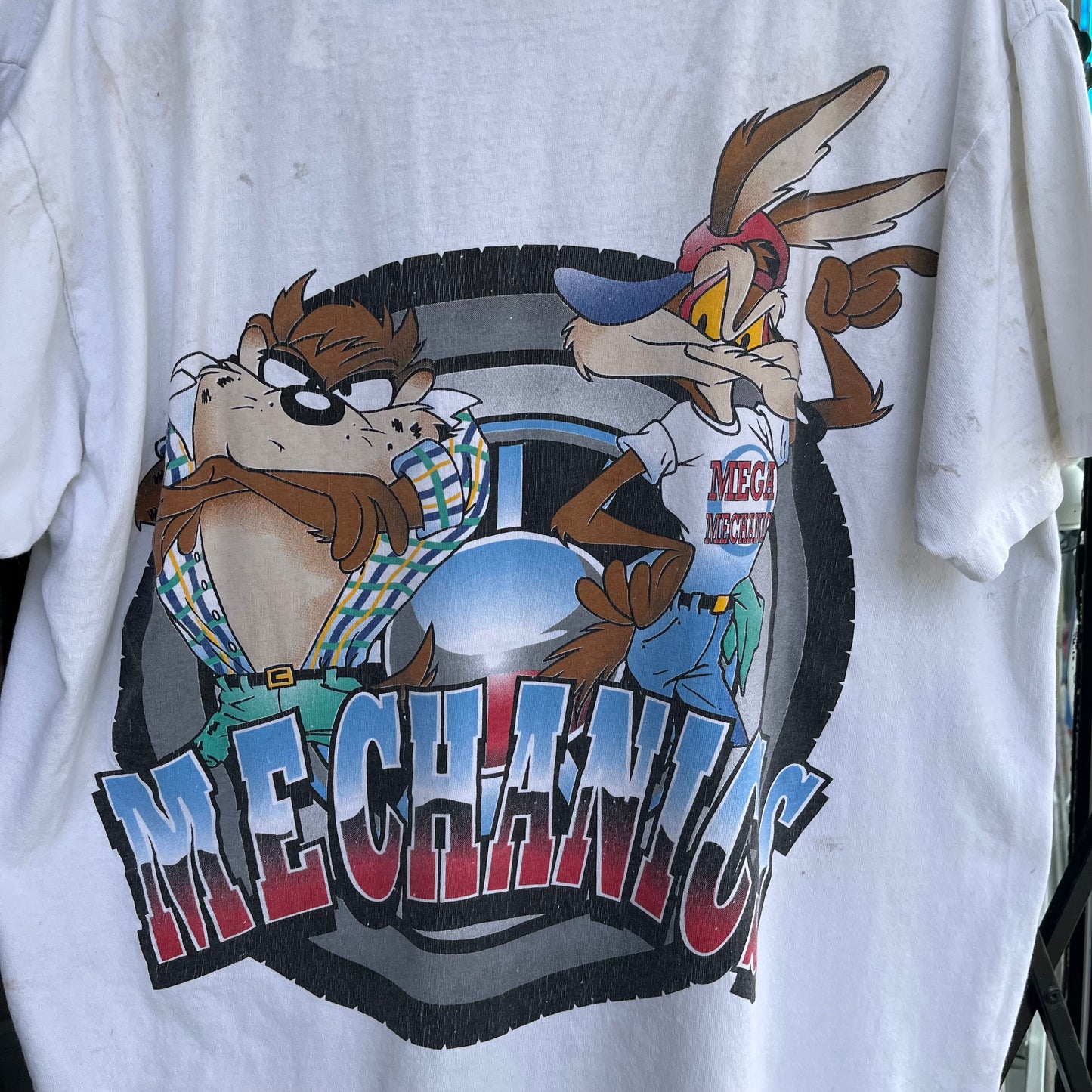 1995 Looney Tunes Hot Rods Mechanics Tee - Size L