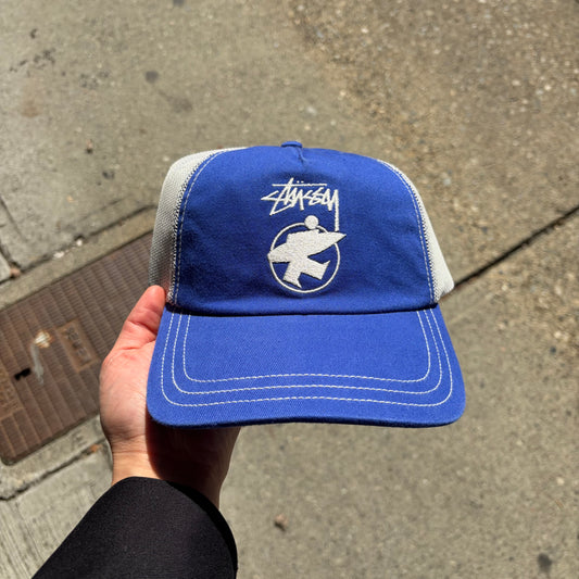 Stussy Beach Roots Trucker Hat Royal