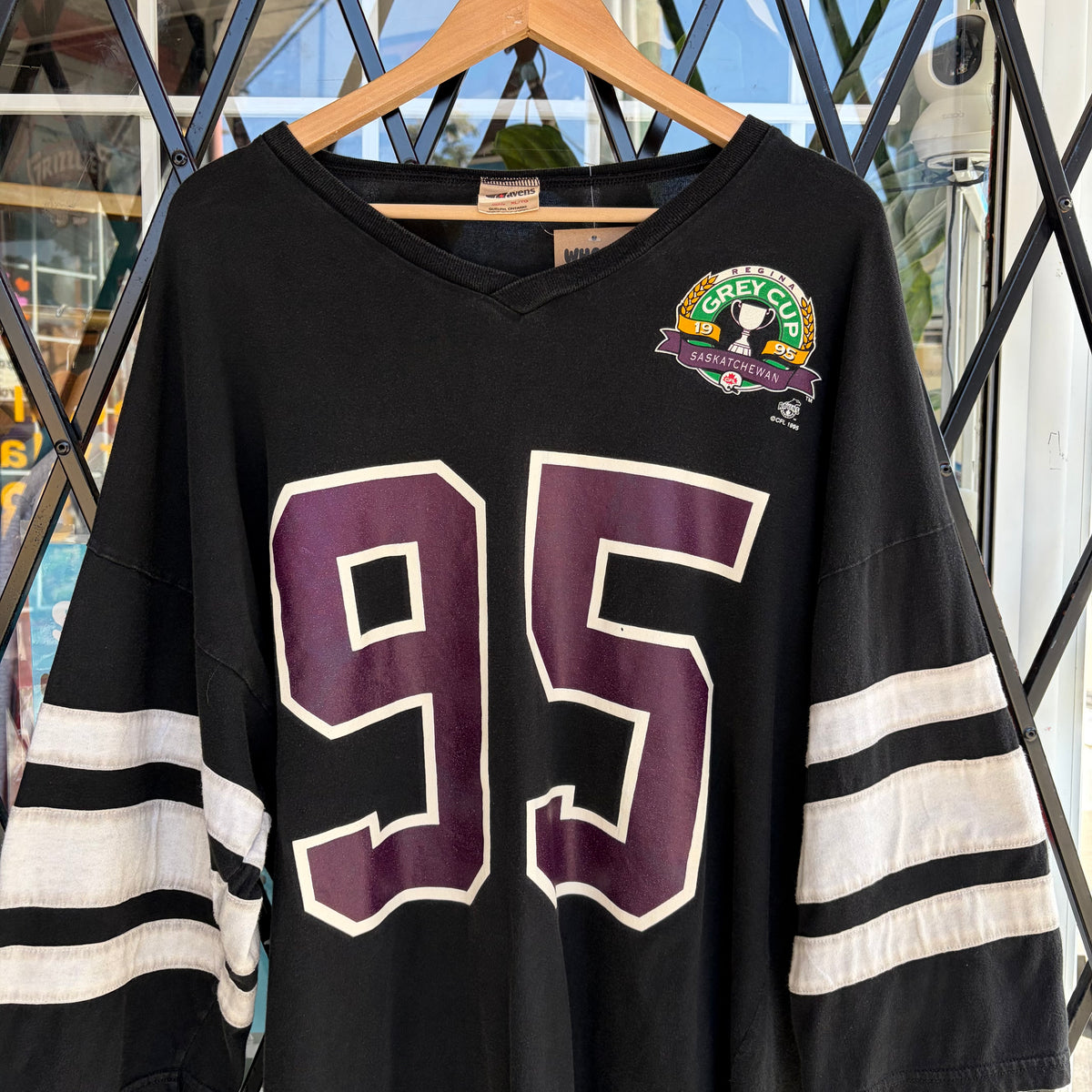 1995 CFL Grey Cup Saskatchewan Oversized Jersey Shirt - Size XL