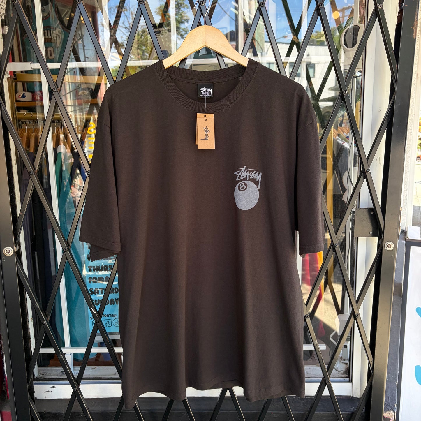 Stussy 8 Ball Tee Faded Black - Size XL