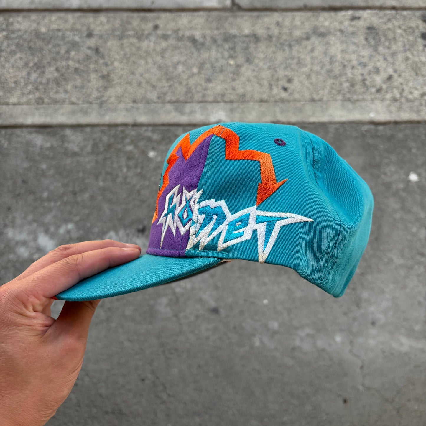 Vintage Charlotte Hornets Jagged Edge SnapBack
