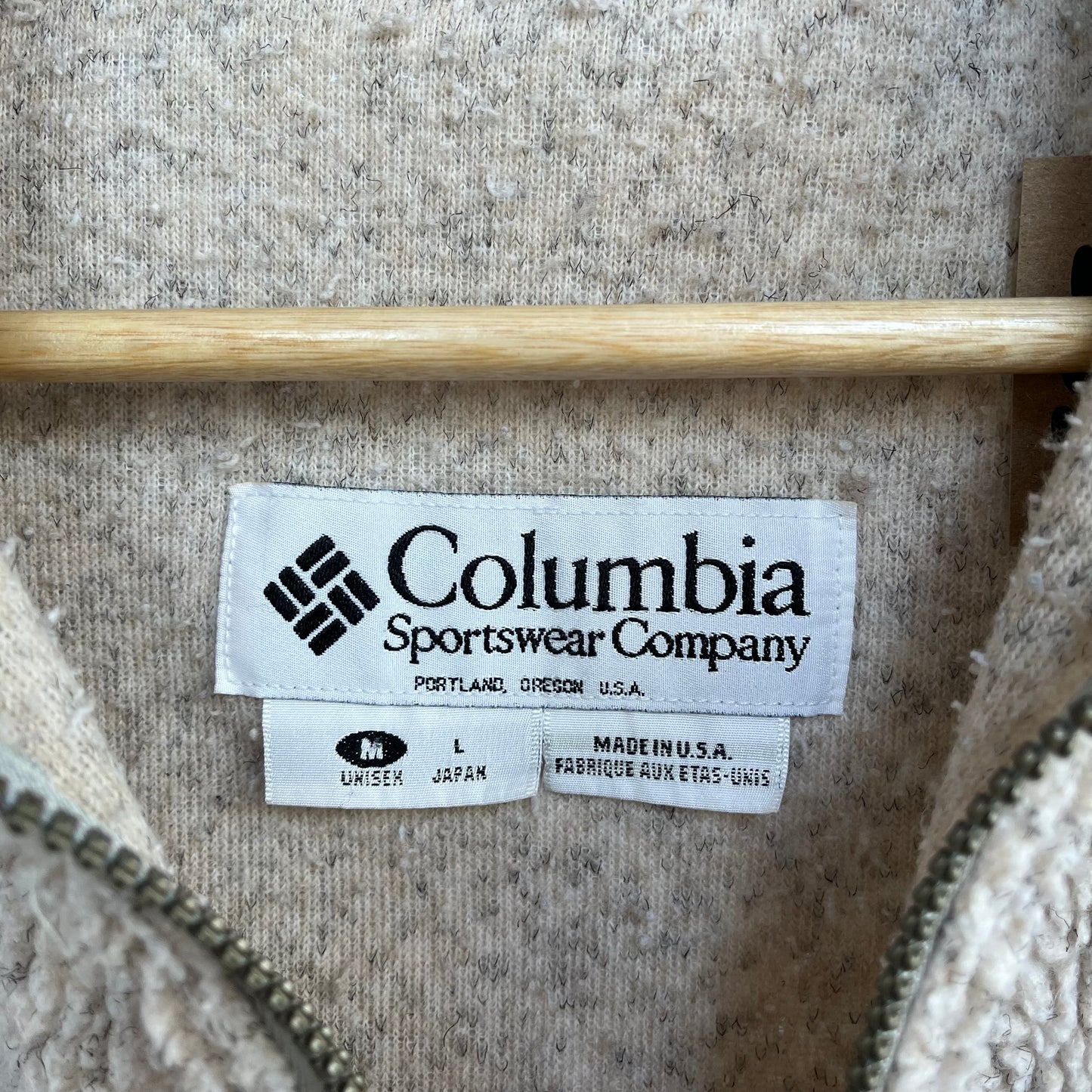 Vintage Columbia Quarter Zip Fleece Sweater - Size M