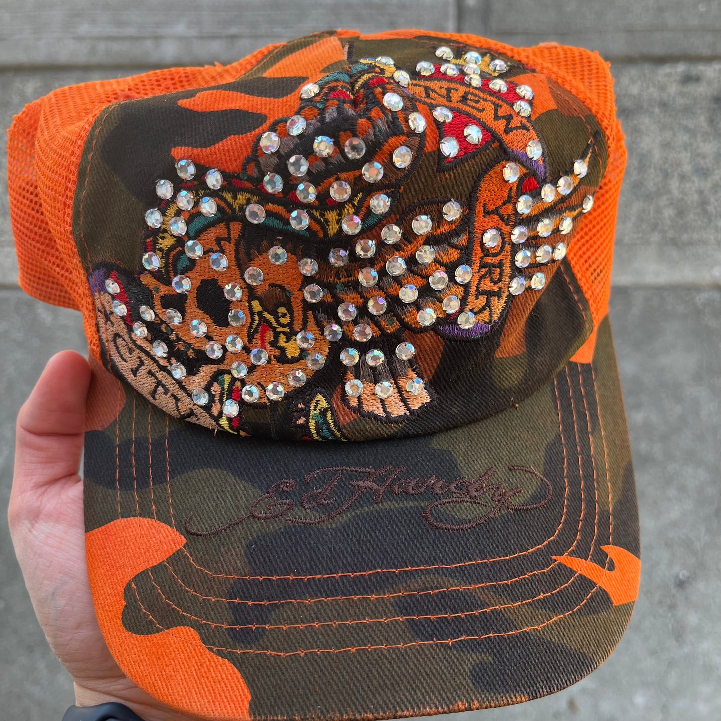 Y2K Ed Hardy Trucker Hat