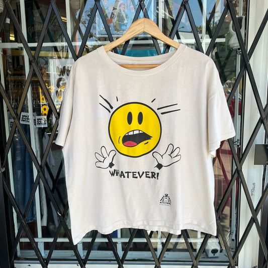 Vintage Smiley Face Whatever Tee - Size L